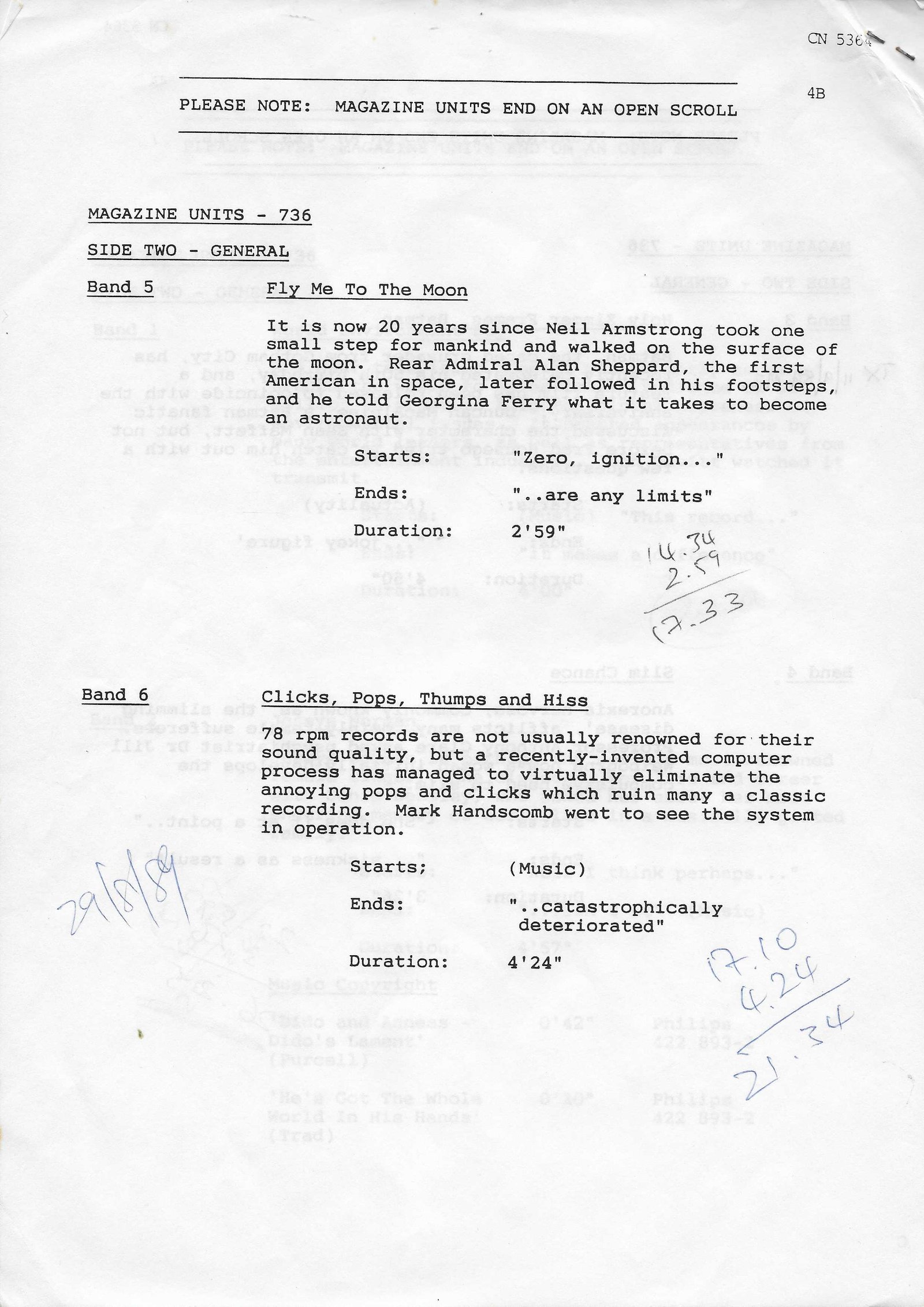 Inserts from CN 5364